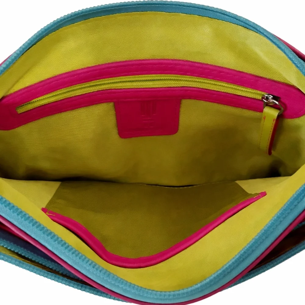 👜 ILI New York Genuine Leather RFID Crossbody Purse – 90s / Y2K - Picture 9 of 10